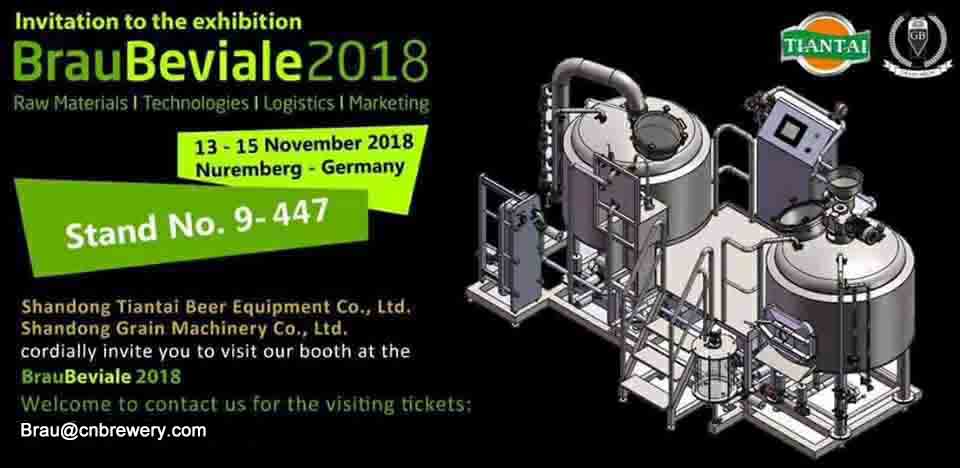 Tiantai will attend BrauBeviale 2018 in Germany!